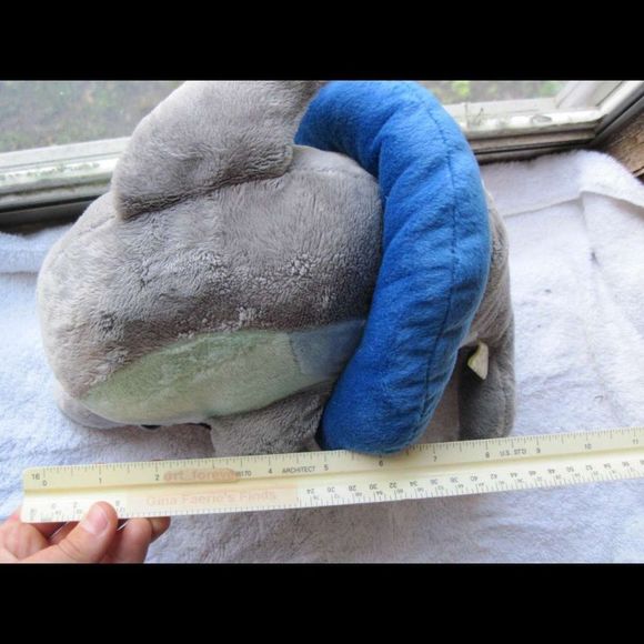 Dolphin with Float Ring Tube Soft Stuffed Plush Animal Marine Mammal Mascot Gift - Picture 3 of 6
